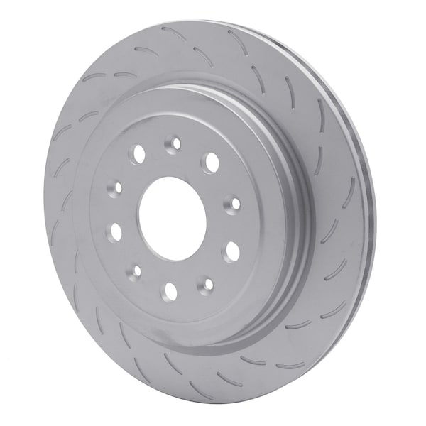 GEOSPEC Coated Rotor - Slotted,  Non-directional, Silver, Geospec Coated, Rear Right